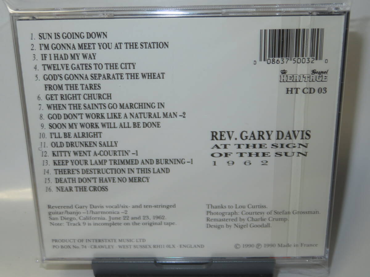 08. Reverend Gary Davis / At The Sign Of The Sun 1962の画像2
