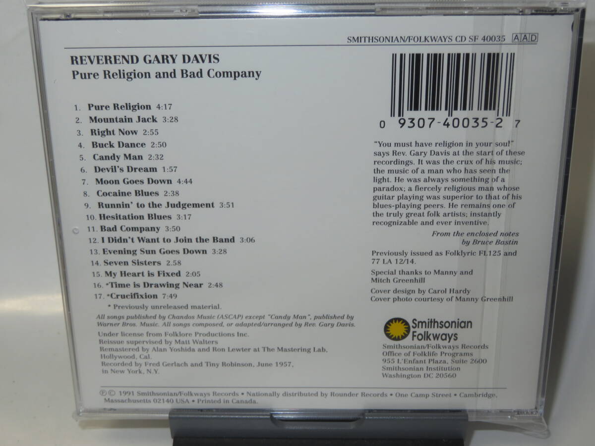 08. Reverend Gary Davis / Pure Religion And Bad Companyの画像2