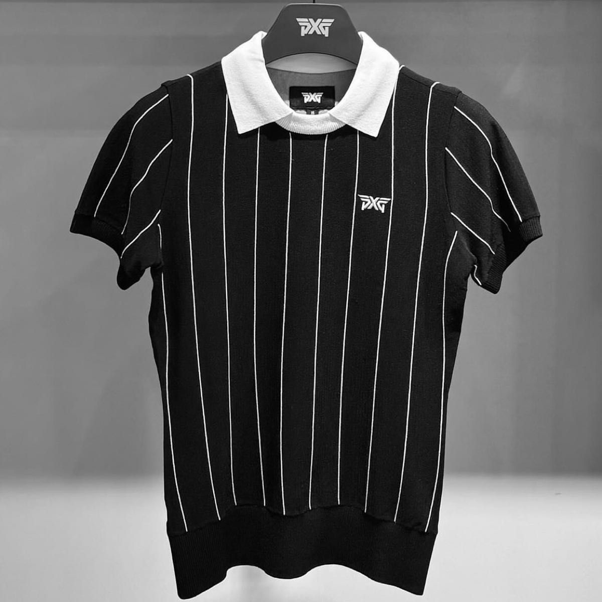 【即発送】ゴルフ レディース PXG カットソー シャツ トップス 半袖 （ブラック）Sサイズ