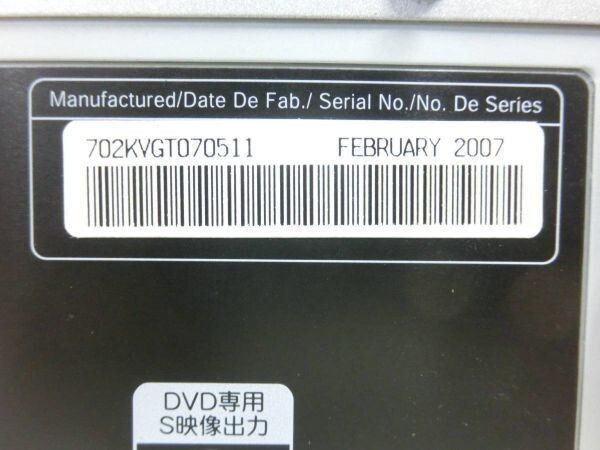 LG DVD/VHS レコーダー DVCR-Y60 2007年製 一部動作OK ジャンク品 N5787_画像10