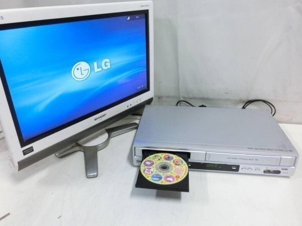 LG DVD/VHS レコーダー DVCR-Y60 2007年製 一部動作OK ジャンク品 N5787_画像2