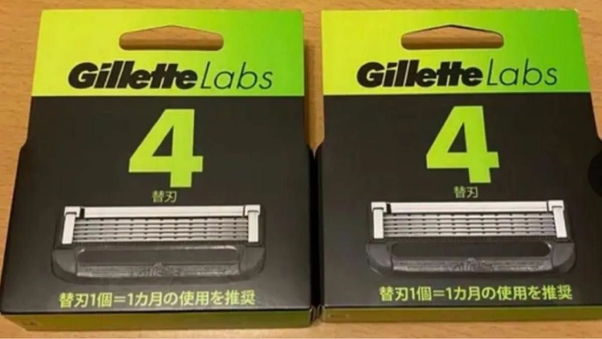 ジレットラボ  角質除去バー搭載 替刃 4個 ×2合計8個 新品未開封 正規品　 Gillette Gillette