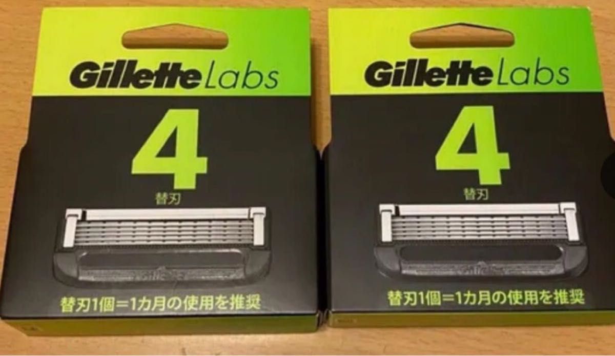 ジレットラボ  角質除去バー搭載 替刃 4個 ×2合計8個 新品未開封 正規品　 Gillette 