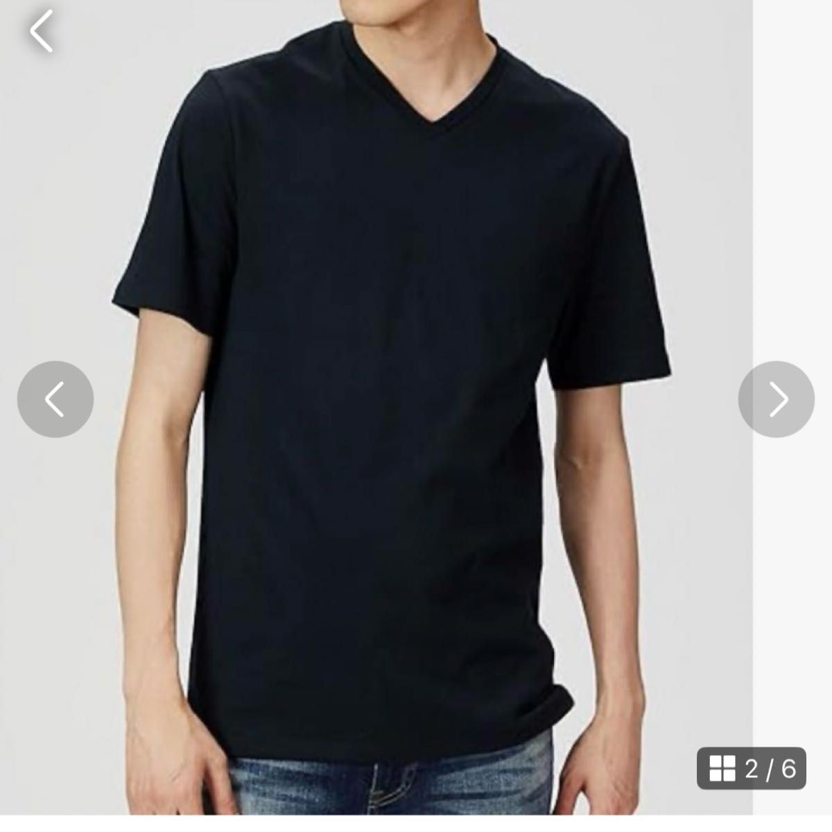 ◇Amazon essentials   メンズ　Ｖネック黒Tシャツ　未使用品