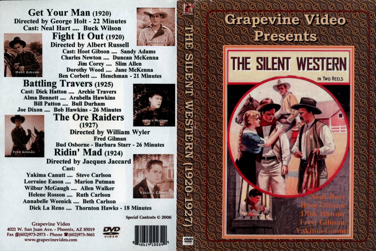 ウィリアム・ワイラー監督1920年代のサイレント西部劇収録 市販DVD-R３枚 The Stolen Ranch, The Ore Raiders, The Two Fister"他の画像2