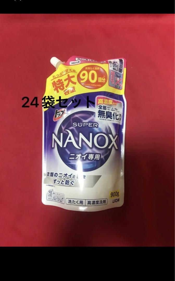 トップ スーパーナノックス ニオイ専用 抗菌 高濃度 洗濯洗剤 液体900g×24_画像1