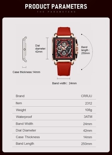 ◆日本未入荷◆　高級メンズ腕時計　アナログ　クロノグラフ　スクエアデザイン　白　ホワイト　ステンレス　正規品　プレゼント_画像9