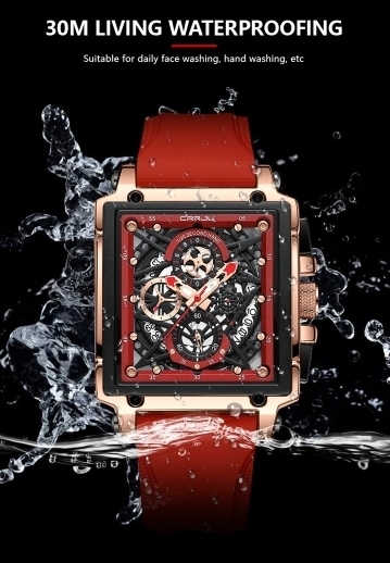 ◆日本未入荷◆　高級メンズ腕時計　アナログ　クロノグラフ　スクエアデザイン　白　ホワイト　ステンレス　正規品　プレゼント_画像7