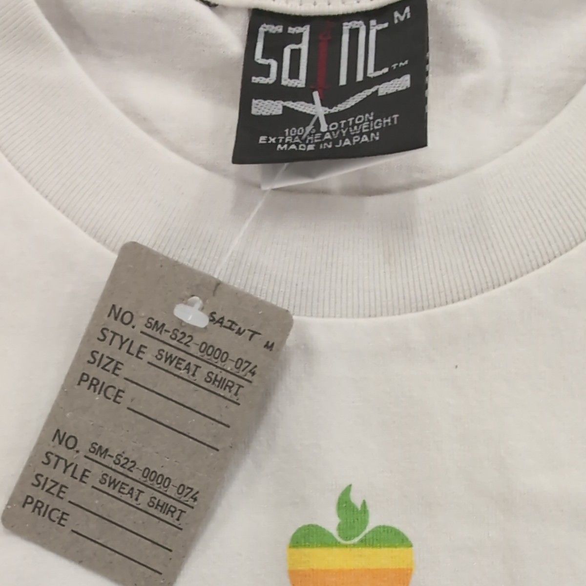 タグ付き新品　saint michael HEART SAINT TEE  Mサイズ apple Tシャツ　セイントマイケル