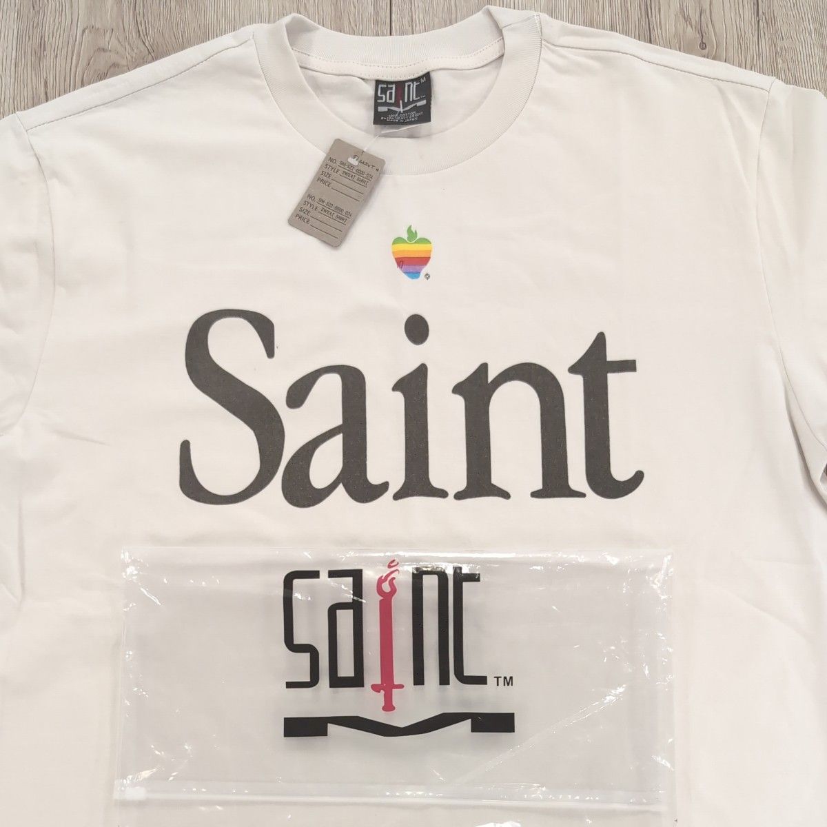 タグ付き新品　saint michael HEART SAINT TEE  Mサイズ apple Tシャツ　セイントマイケル