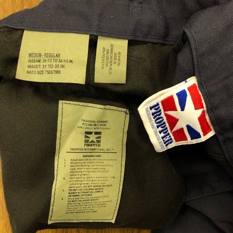 [FD019]PROPPER. interval goods M-R size cargo pants navy plain navy blue color military pants men's old clothes Pro pa- free shipping 