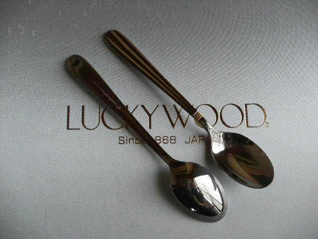  LUCKYWOOD ラッキーウッド サントラル 金彩 ティースプーン 10本の画像4