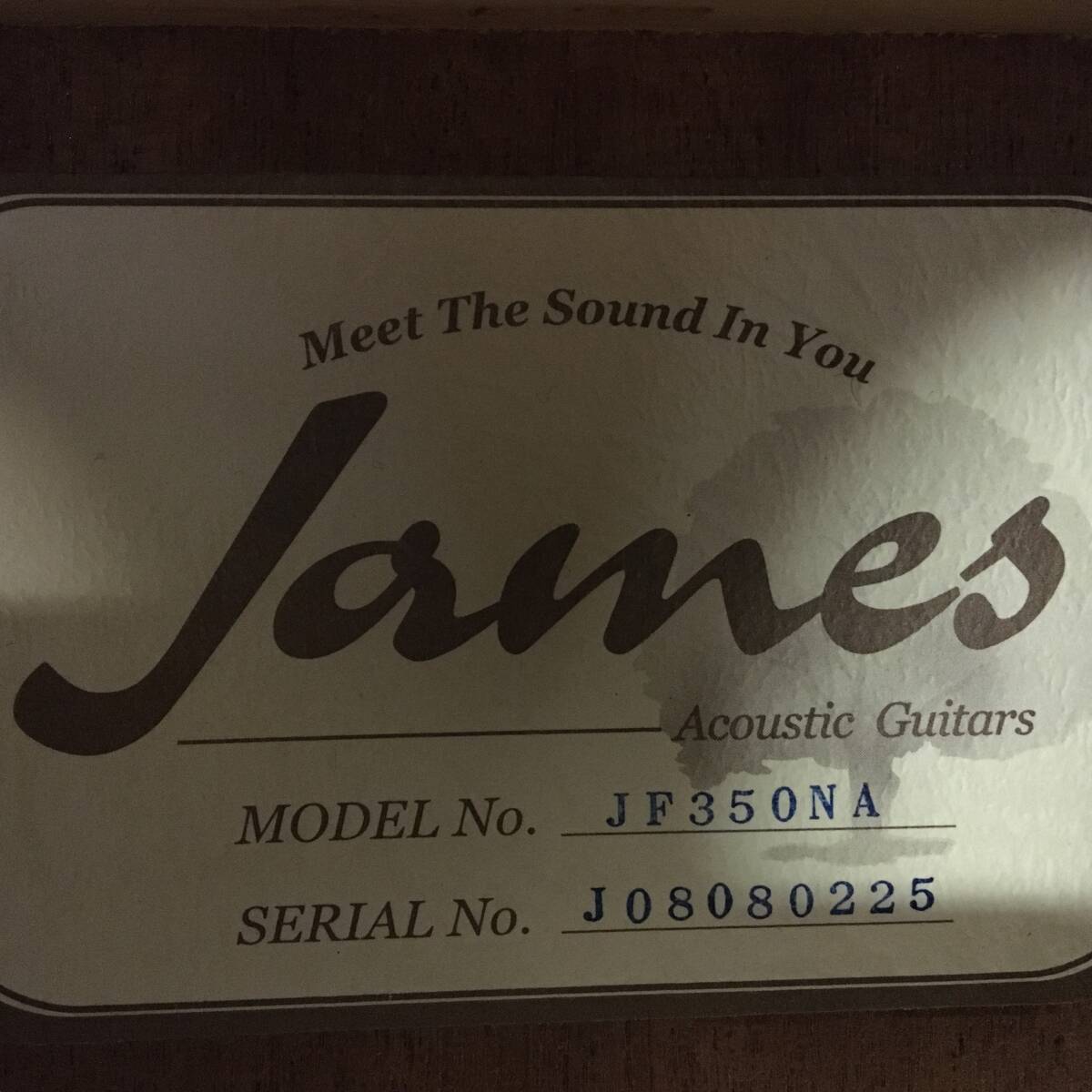M005-I39-8945 James ジェームス JF350NA アコースティックギター ケース付き 弦楽器 楽器 ギター _画像9