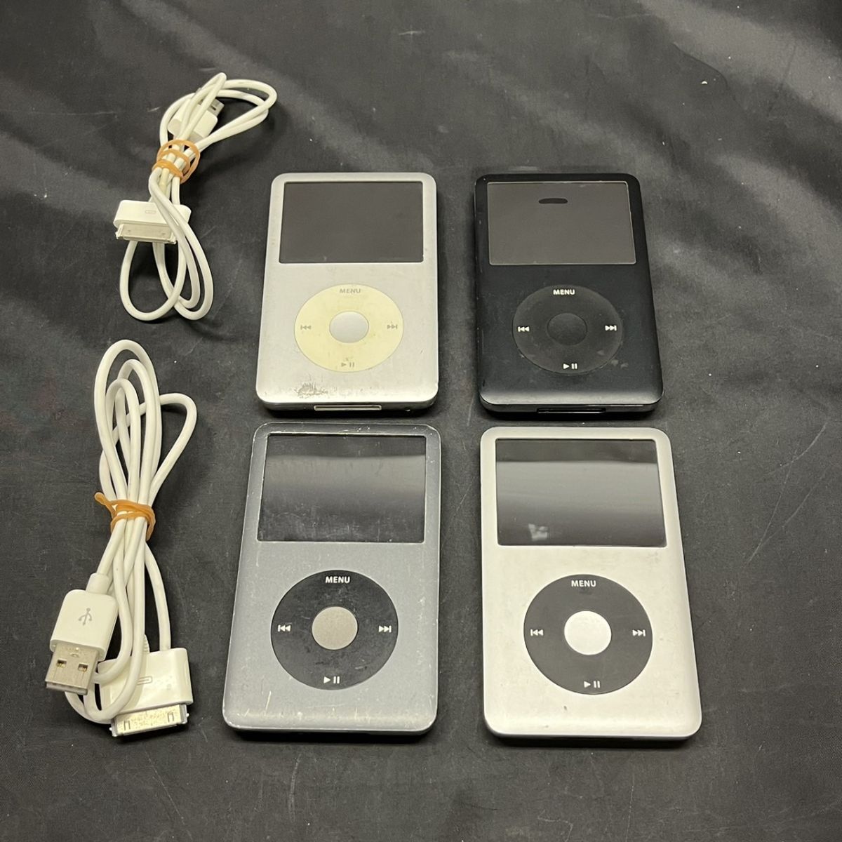 W109-I69-17 Apple アップル iPod アイポッド 160GB/120GB/80GB オーディオプレーヤー 4点まとめセット 通電確認済み