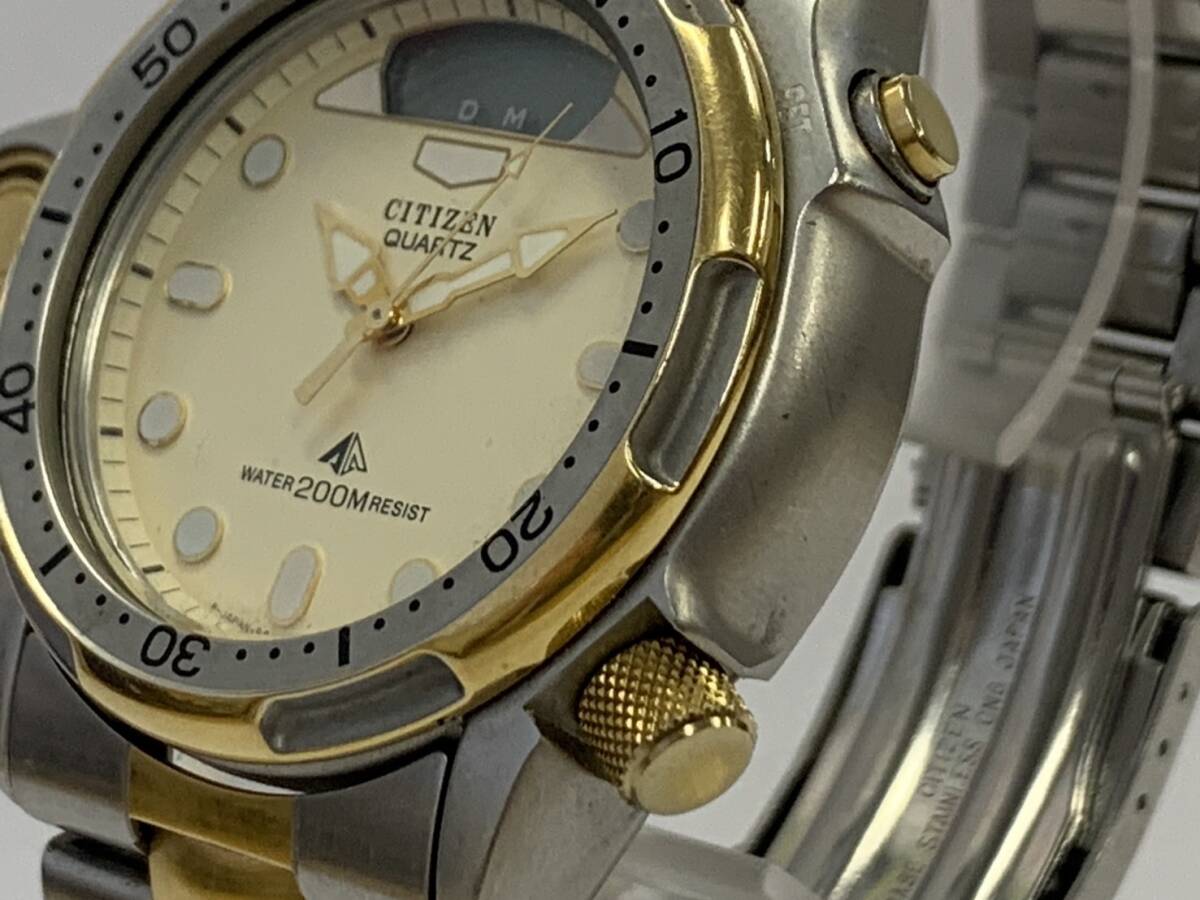 S408-T23-46◎ シチズン CITIZEN QZ メンズ ダイバーズ デジアナ プロマスター アクアランド の画像3