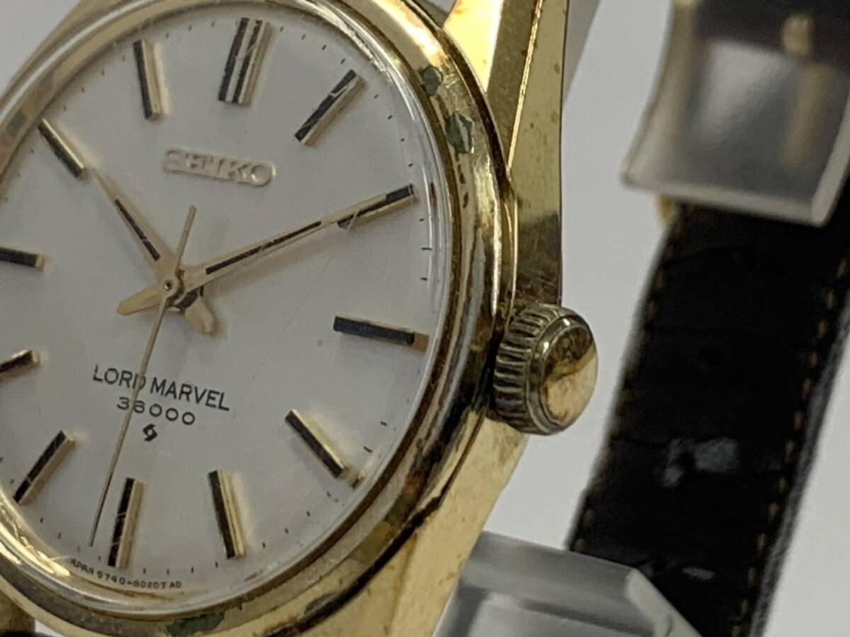 S420‐K39‐1616◎ SEIKO セイコー LORD MARVEL ロードマーベル 36000 メンズ 手巻き 稼働の画像3