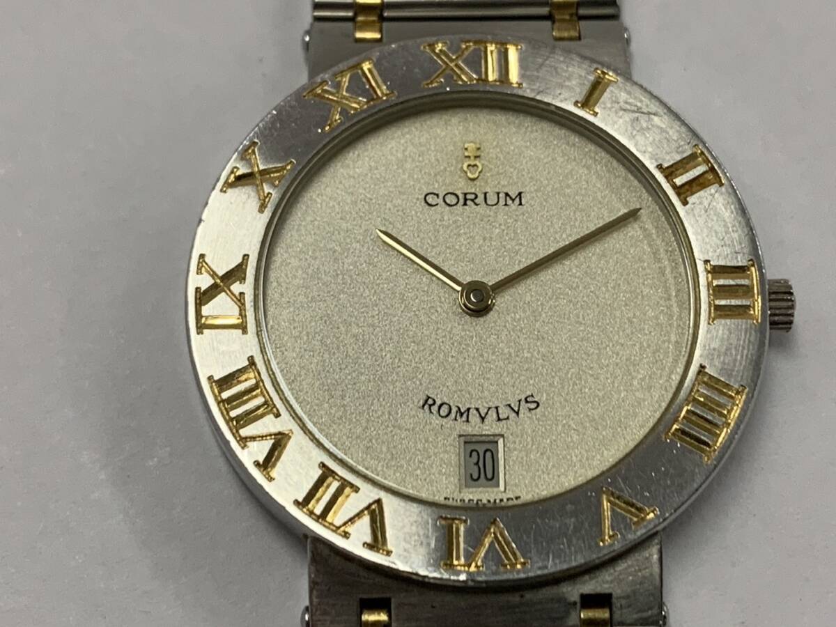 S435-ST9-252 ◎ CORUM コルム ROMVLVS ロムルス 43 903 21 V048 デイト メンズ 腕時計 クォーツの画像1