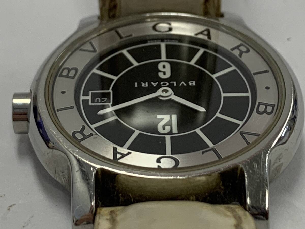 S430-K44-2935 ◎ BVLGARI ブルガリ solotempo ソロテンポ ST29S デイト レディース 腕時計 クォーツ 稼働(6)の画像8