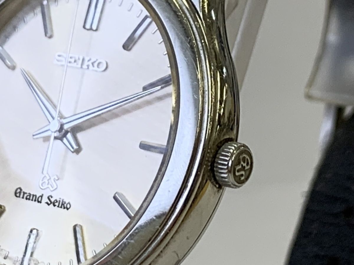 V414-O35-664◎ SEIKO グランドセイコー GS Grand Seiko 3針 メンズ クォーツ 稼働 8J55-0A10 電池交換済みの画像7