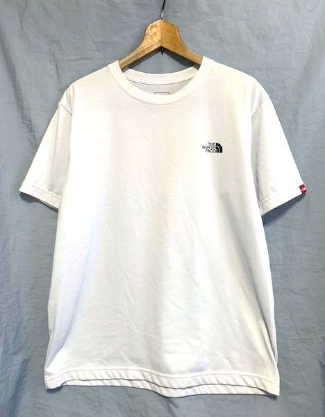 ☆美品 THE NORTH FACE ノースフェイス SQUARE LOGO TEE カモフラ スクエアロゴプリント クルーネックTシャツ ホワイト XLの画像3