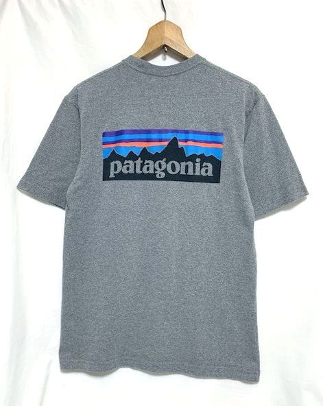☆ patagonia パタゴニア P-6 Logo Responsibili Tee ロゴプリントTシャツ グレー XSの画像1