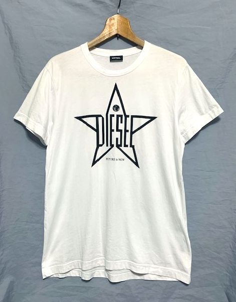 ★美品　DIESEL ディーゼル　スターロゴプリントTシャツ ホワイト L_画像1