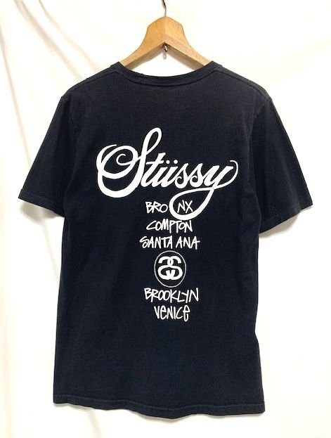 ☆ STUSSY ステューシー　WORLD TOUR TEE ワールドツアーTシャツ ブラック S_画像4