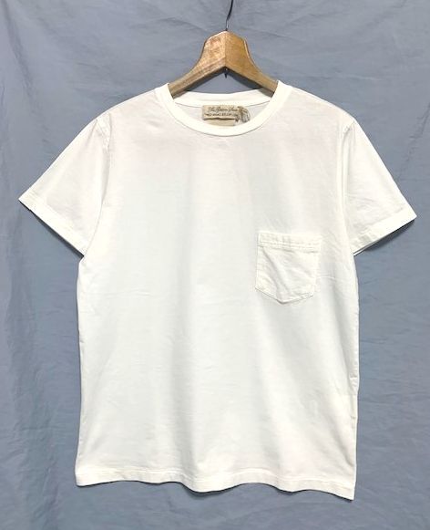 ★新品タグ付き REMI RELIEF レミレリーフ オフホワイト 上質コットン ポケットTシャツ 日本製 Mの画像1