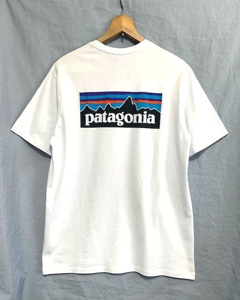 ☆20SS 美品　patagonia パタゴニア　P-6 Logo Responsibili Tee ロゴプリントTシャツ ホワイト Ｓ_画像1