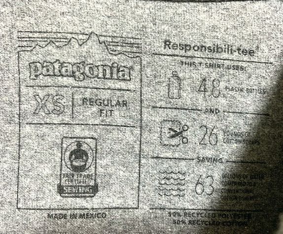 ☆ patagonia パタゴニア P-6 Logo Responsibili Tee ロゴプリントTシャツ グレー XSの画像6