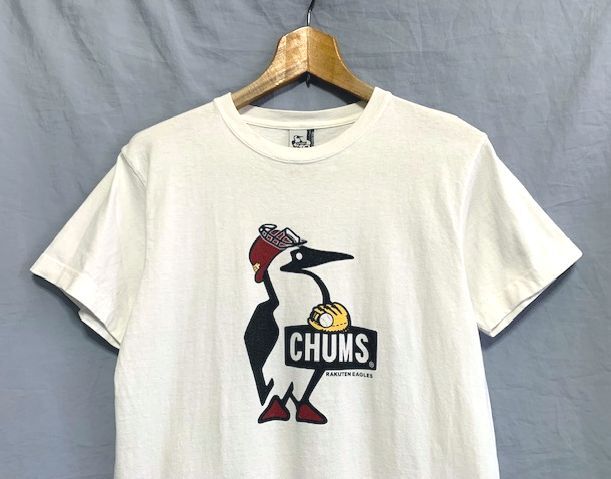 ★美品　CHUMS × 楽天イーグルス コラボ　ベースボールブービーバードロゴ Tシャツ ホワイト S_画像2