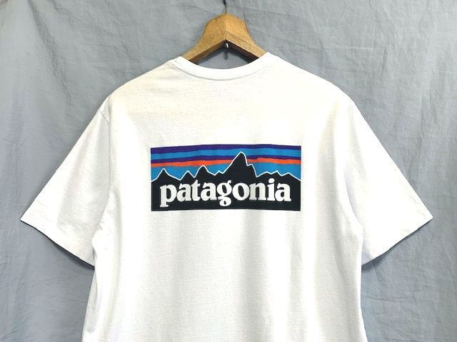 ☆20SS 美品　patagonia パタゴニア　P-6 Logo Responsibili Tee ロゴプリントTシャツ ホワイト Ｓ_画像2