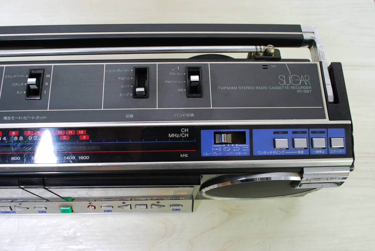 TOSHIBA Toshiba SUGAR RT-SW7 stereo radio cassette recorder present condition goods | for searching that time thing antique [04123]