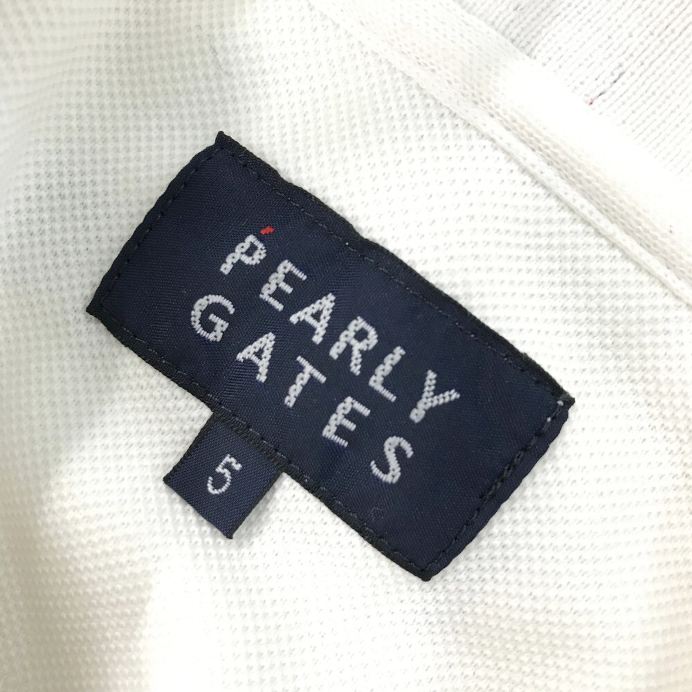 PEARLY GATES パーリーゲイツ 2022年モデル 半袖ポロシャツ ホワイト系 5 [240101160095] ゴルフウェア メンズ_画像5