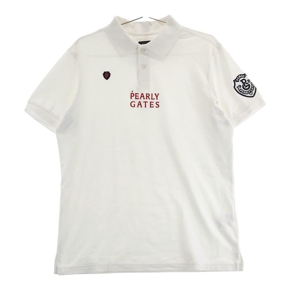 PEARLY GATES パーリーゲイツ 2022年モデル 半袖ポロシャツ ホワイト系 5 [240101160095] ゴルフウェア メンズ_画像1