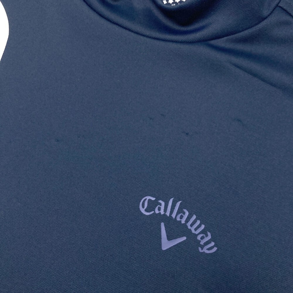 CALLAWAY キャロウェイ 2022年モデル ハイネック半袖Tシャツ ネイビー系 L [240101157436] ゴルフウェア メンズの画像5
