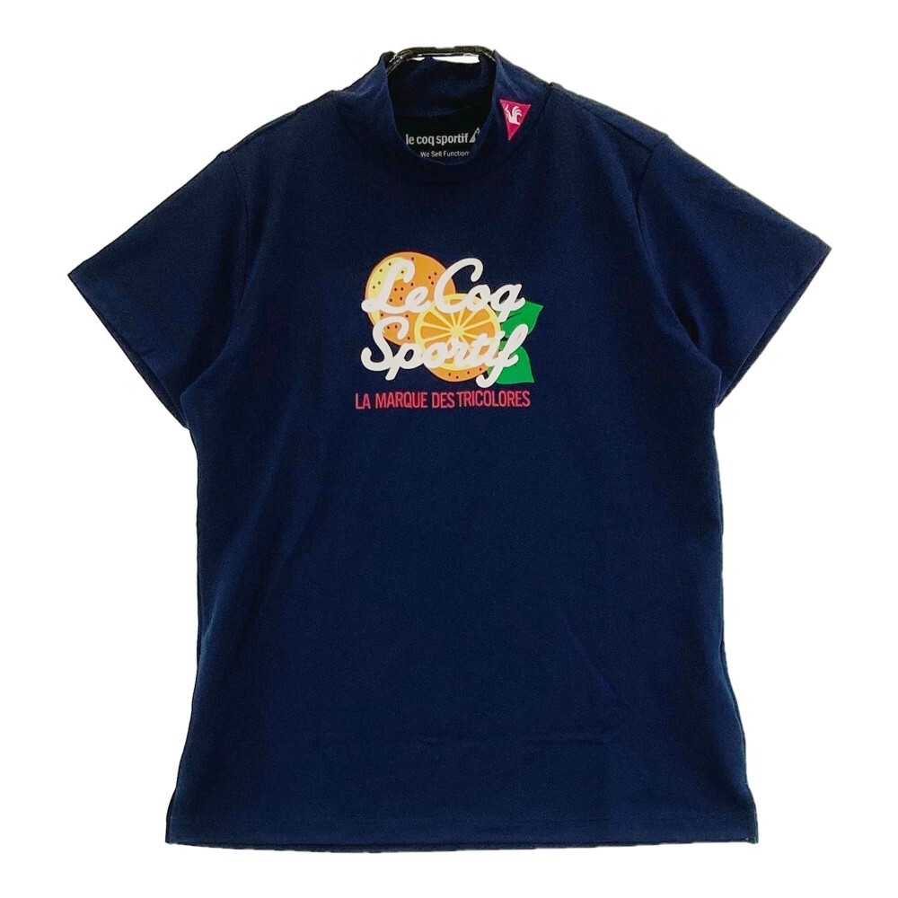 LECOQ GOLF ルコックゴルフ ハイネック半袖Tシャツ ネイビー系 LL [240101081070] ゴルフウェア レディース_画像1