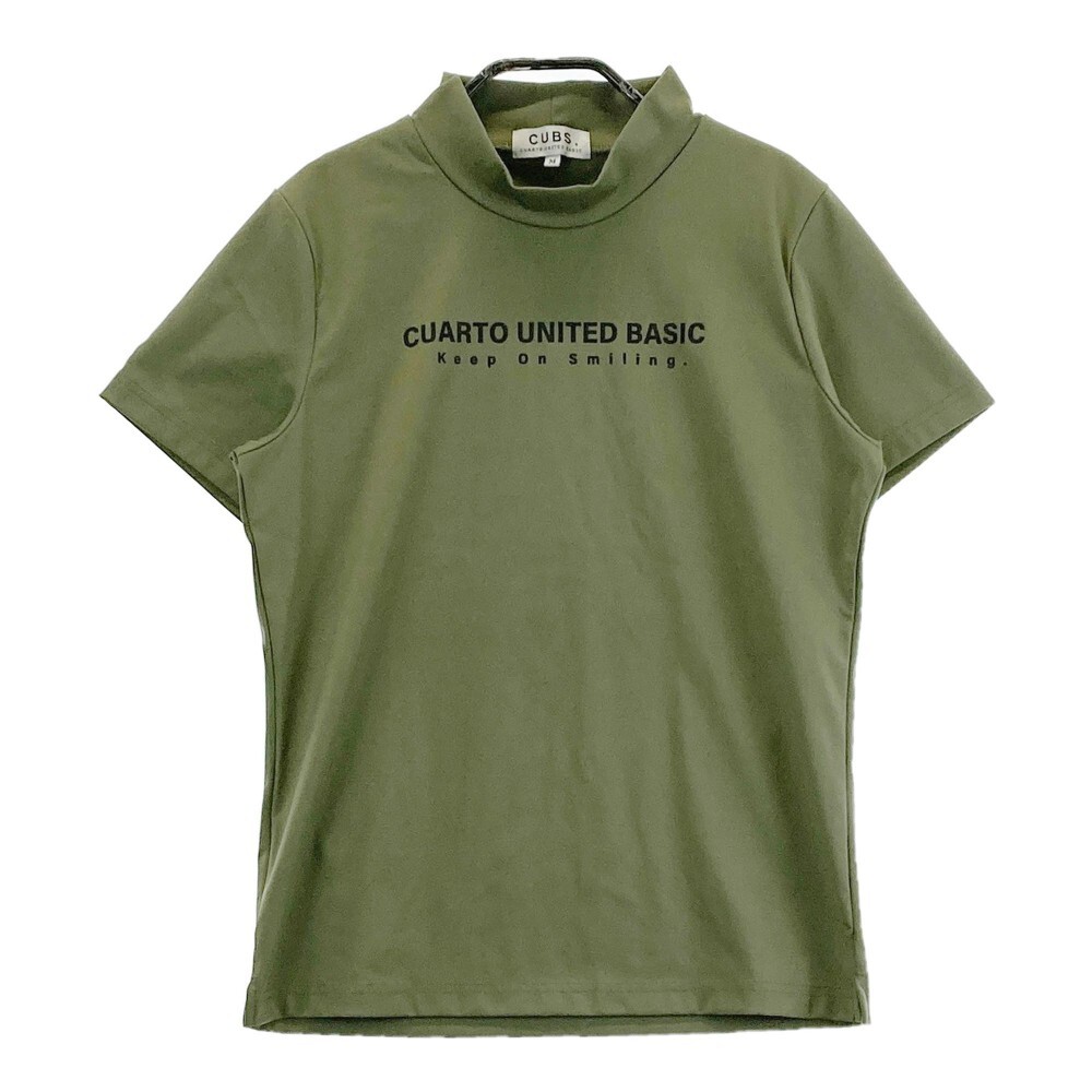 CUARTO UNITED クアルトユナイテッド BASIC ハイネック 半袖Tシャツ カーキ系 M [240101120099] ゴルフウェア レディース_画像1