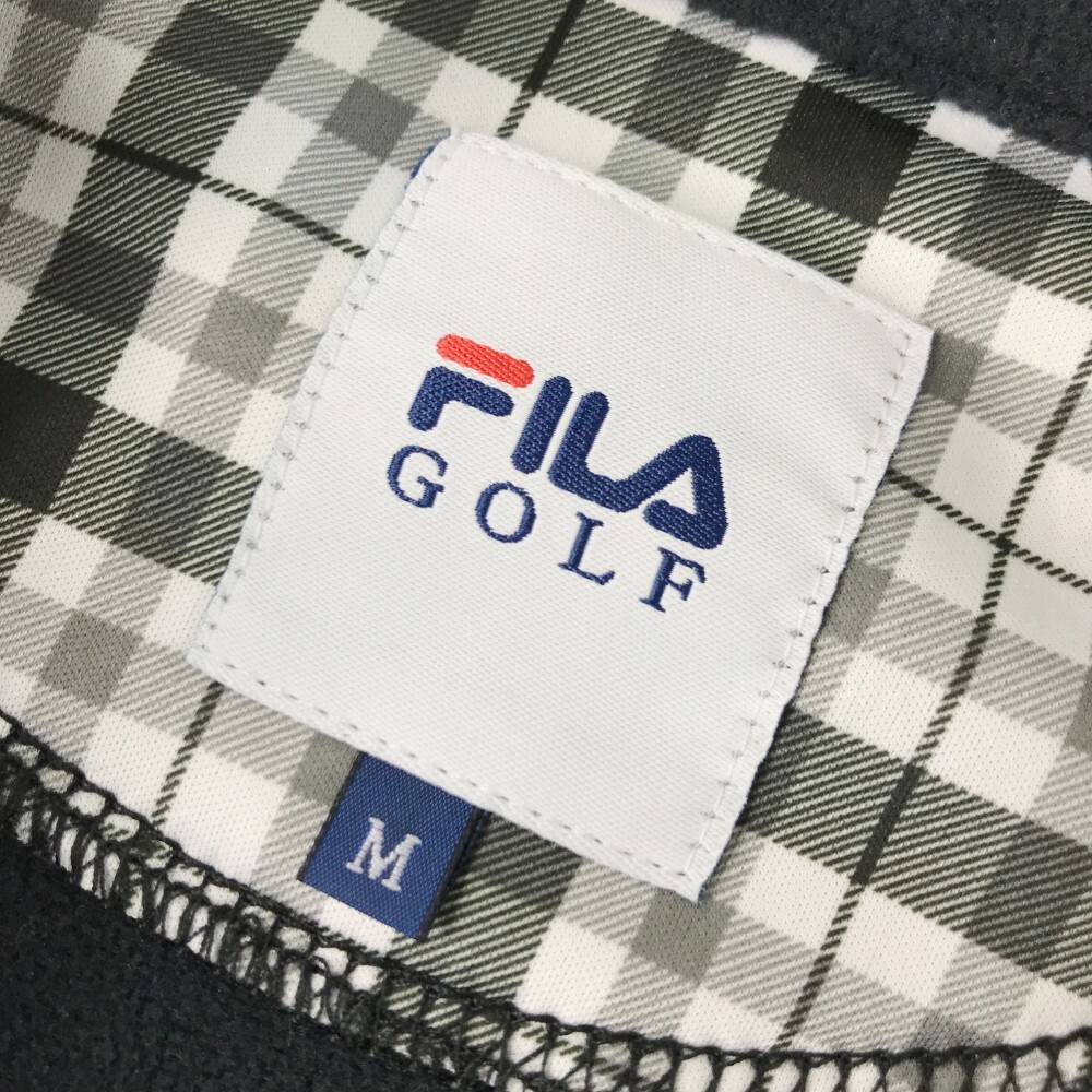 【1円】FILA GOLF フィラゴルフ 裏起毛 ジップジャケット チェック柄 グレー系 M [240001951886] メンズ_画像8