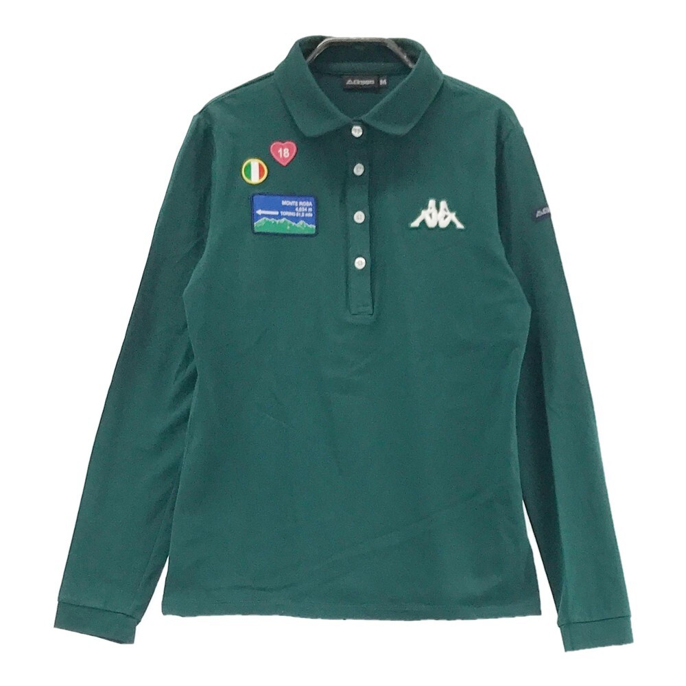 【1円】KAPPA GOLF カッパゴルフ 長袖 ポロシャツ ワッペン グリーン系 M [240001996009] レディースの画像1