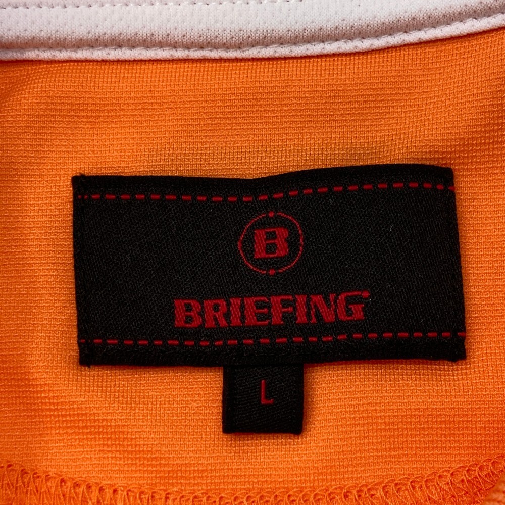 【新品】BRIEFING GOLF ブリーフィング BRG231M22 2023年モデル 半袖ポロシャツ オレンジ系 L [240101162335] ゴルフウェア メンズの画像3