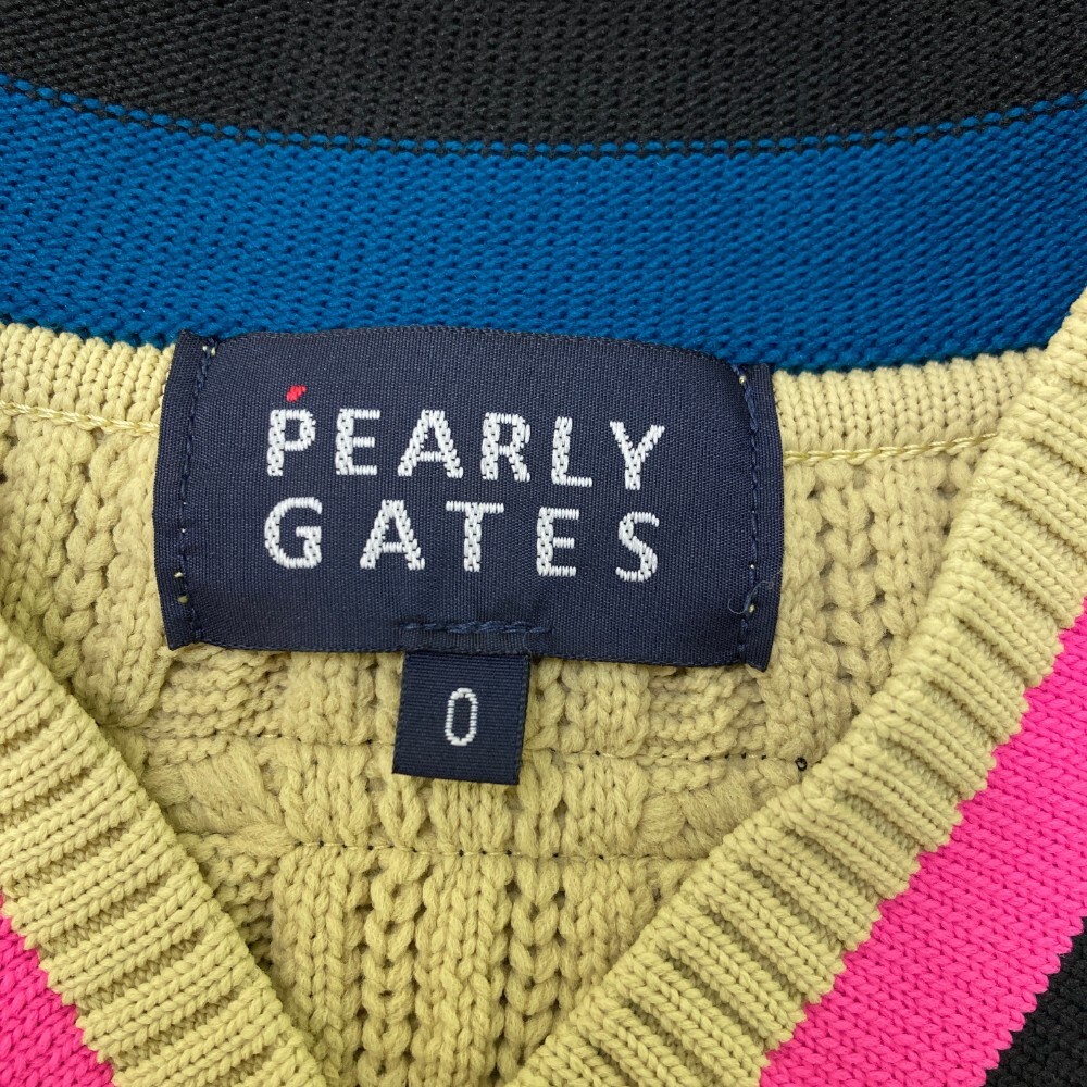 PEARLY GATES パーリーゲイツ ニットベスト ベージュ系 0 [240101149968] ゴルフウェア レディース_画像4