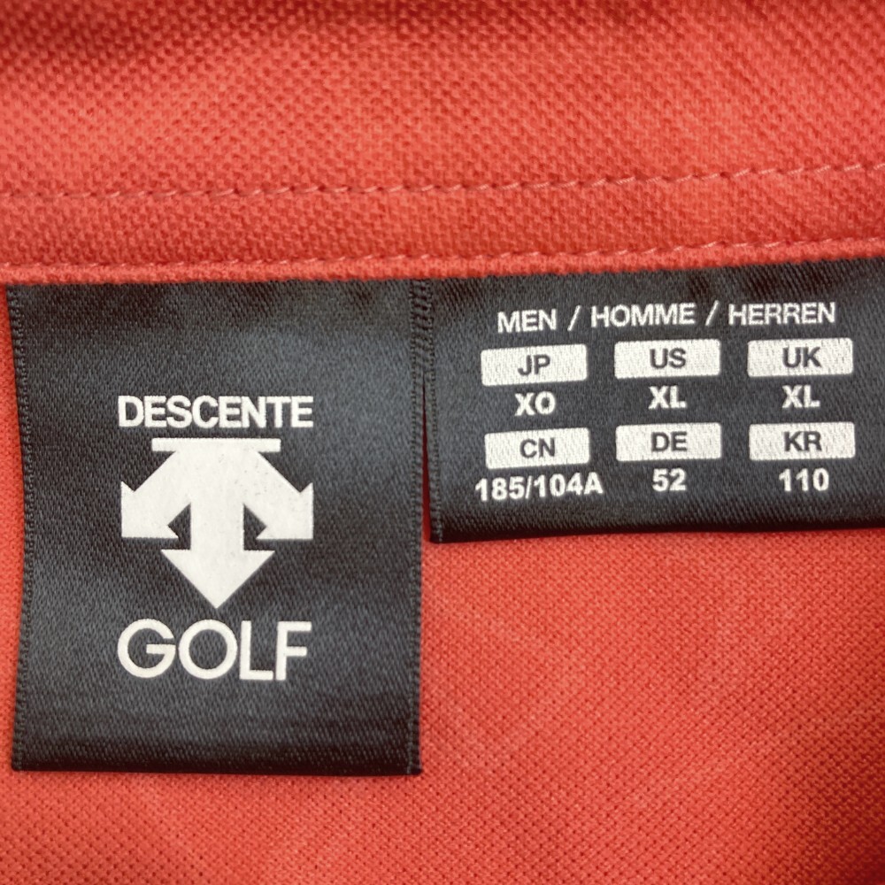 DESCENTE GOLF デサントゴルフ 半袖ポロシャツ 総柄 ピンク系 XO [240101165987] ゴルフウェア メンズ_画像4