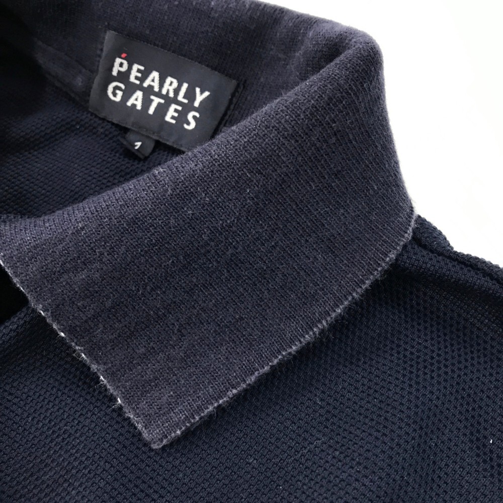 PEARLY GATES パーリーゲイツ 半袖ポロシャツ ニコちゃん ネイビー系 1 [240101165082] ゴルフウェア レディース_画像8