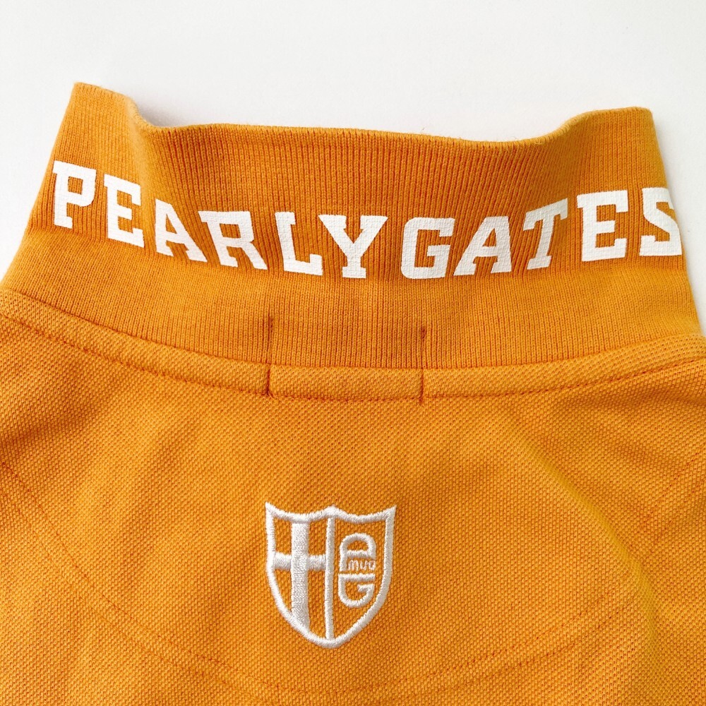 【1円】PEARLY GATES パーリーゲイツ 半袖ポロシャツ オレンジ系 6 [240101117710] メンズ_画像3