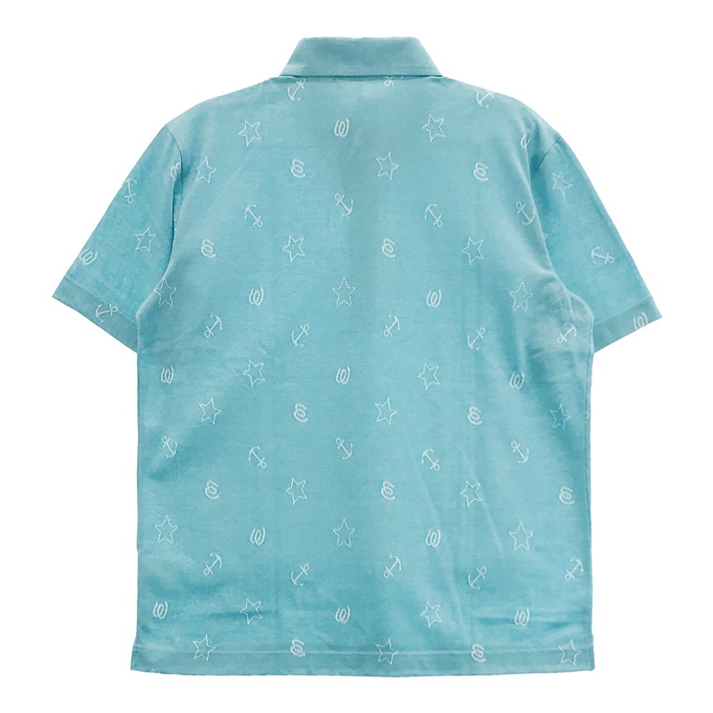 [ новый товар ]M.U SPORTS M You спорт кнопка down рубашка-поло с коротким рукавом общий рисунок оттенок голубого 50 [240001789696] Golf одежда мужской 