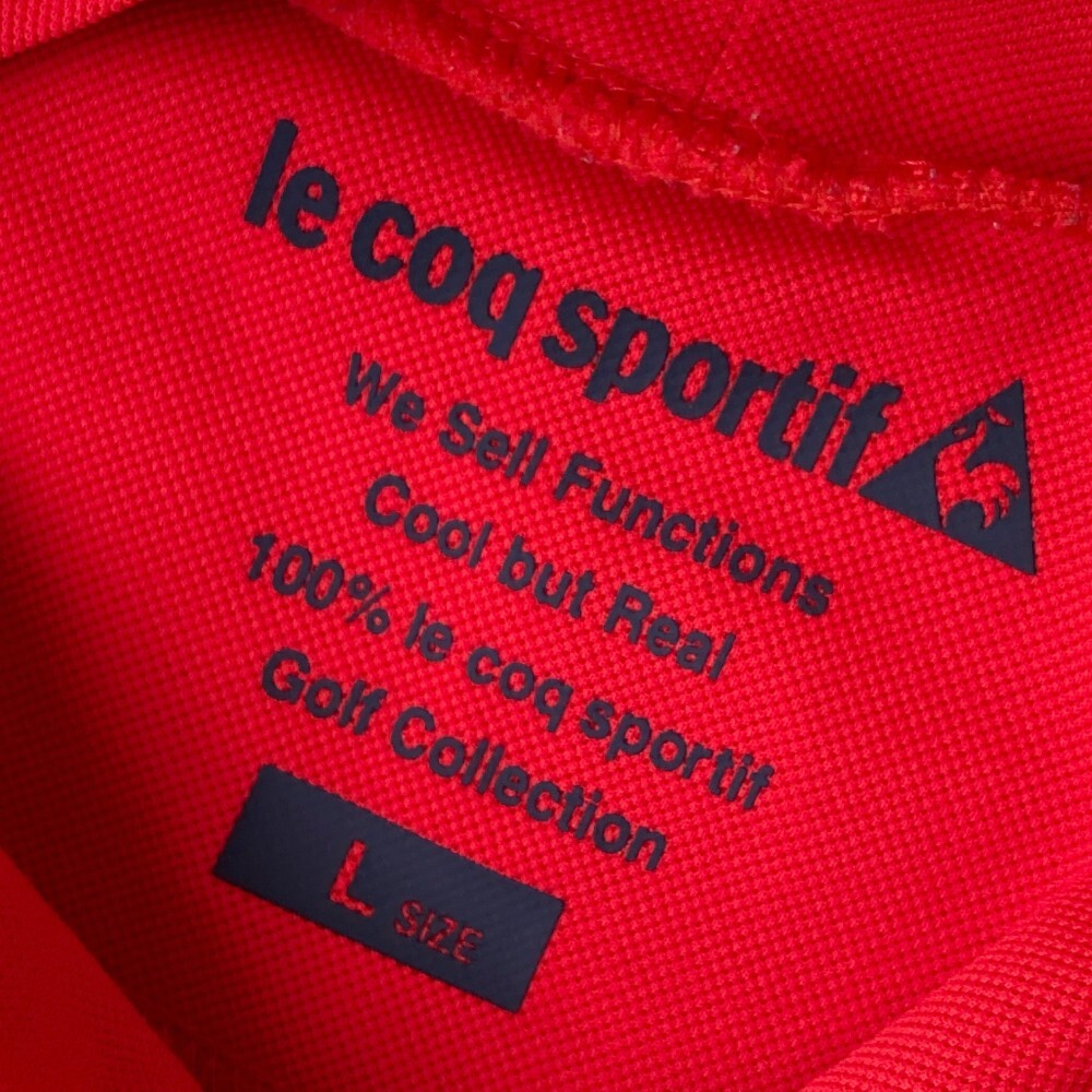 LECOQ GOLF ルコックゴルフ ハイネック 半袖Tシャツ レッド系 L [240001964422] ゴルフウェア レディースの画像3