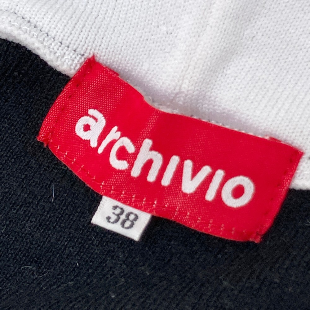 ARCHIVIO アルチビオ 2022年モデル フード付 ウール混 ニットセーター ブラック系 38 [240101167008] ゴルフウェア レディース_画像3