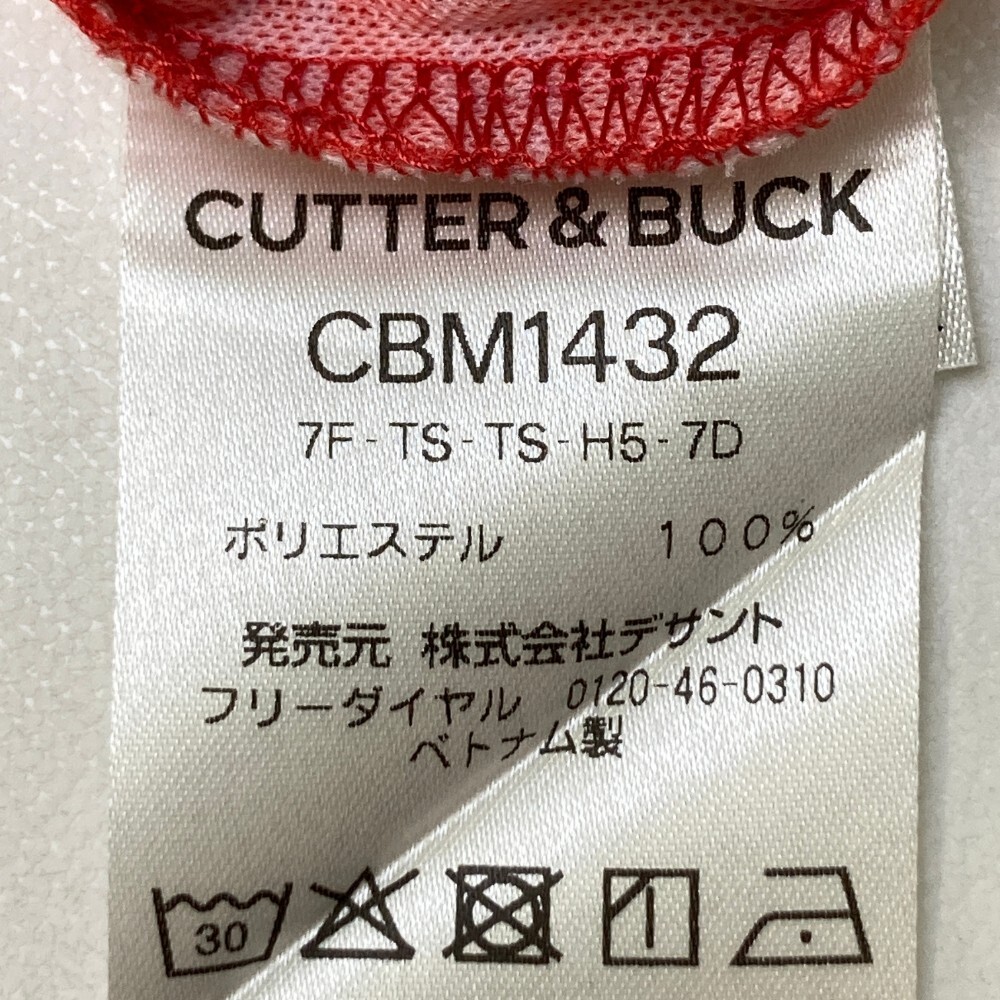 CUTTER&BUCK カッターアンドバック 長袖 ポロシャツ 総柄 レッド系 LL [240101170428] ゴルフウェア メンズ_画像5