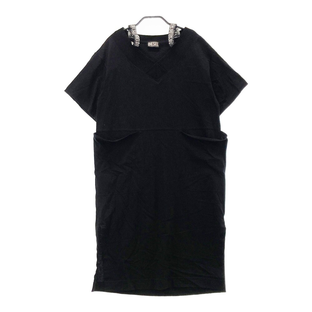 DIESEL ディーゼル A04551 D-WORKIE DRESS 半袖ワンピース ブラック系 XS [240101092990] レディース_画像1